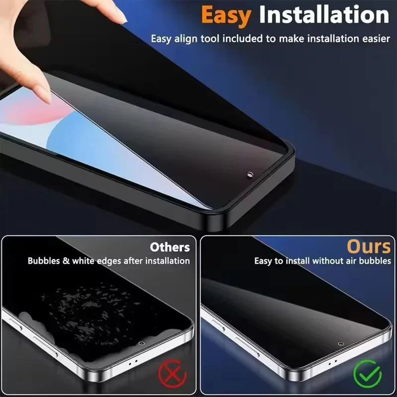 For Samsung S26 Ultra Privacy Screen Protectors Tempered Glass for Galaxy S26 Ultra Plus S26+ Fingerprint Unlock Anti Spy Glass