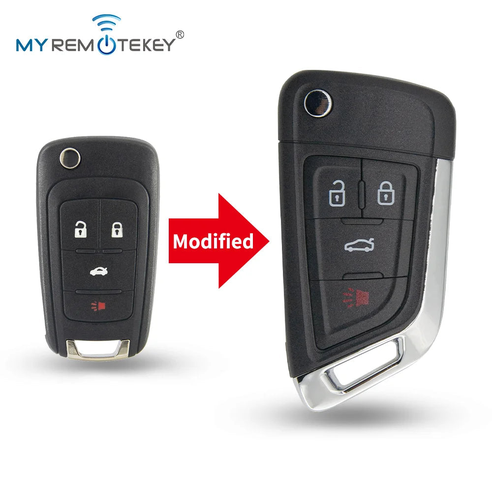 MYREMOTEKEY Modified Flip remote Key Shell 2/3/4/5 Button HU100 Blade For Chevrolet Cruze Epica Lova Camaro Impala CM World