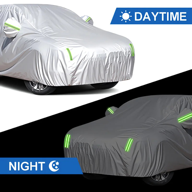190T Car Cover Protection Sunscreen Heat Insulation Dust Resistant Scratch For Tesla Model 3 2017-2024 Car Exterior Accessories Car Mobile World