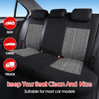 AUTOYOUTH Brand Embroidery Car Seat Covers Set Universal Fit Most Cars Covers with Tire Track Detail Styling Car Seat Protector Car Mobile World