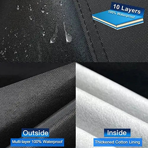 10 Layers Thick Car Cover 100% Waterproof Outdoor Rain Snow UV Dust Sun Protection Full Body Auto Cover All Season Universal Fit