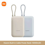 Xiaomi Power Bank 10000mAh Built-in Type-C Cable 22.5W Two-Way Fast Charging Portable External Battery Pack for iPhone Samsung