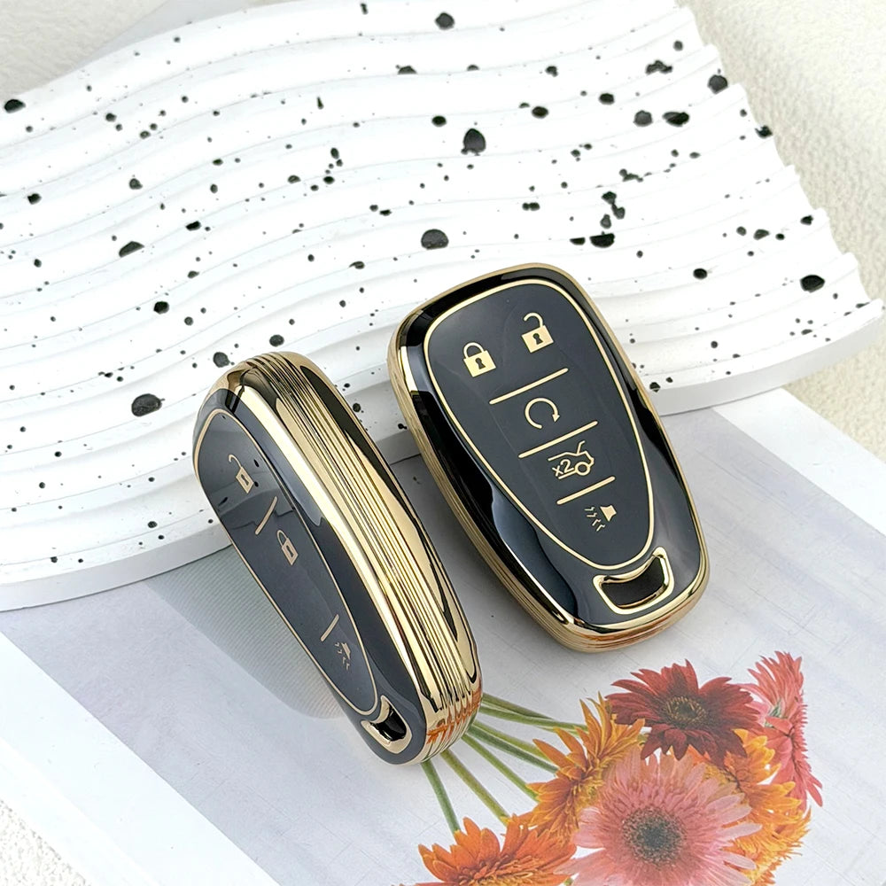 TPU Car Key Fob Cover Case for Chevrolet 2017-2019 Chevy Malibu Camaro Cruze Traverse Sonic Volt Bolt Equinox Spark Blazer Onix CM World