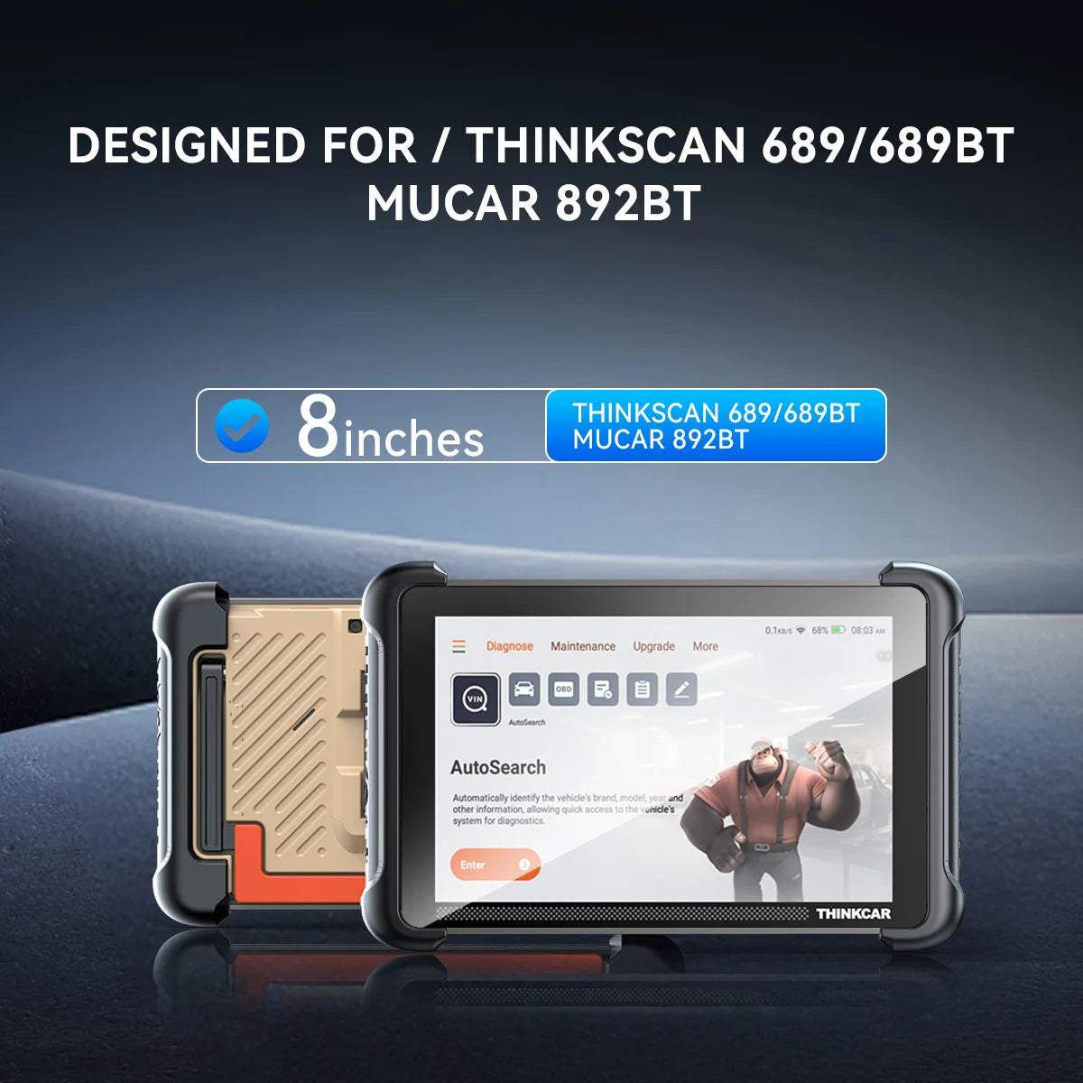 8 inch Screen Protector For THINKCAR THINKSCAN 689BT 689 Full Cover Tempered Glass MUCAR 892BT VO8 Protective Glass Film Car Mobile World