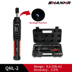 SHANHR Digital Torque Driver Kit 4 Torque Units Preset Torque Alarm LED Light Small Fastener Assembly Instrument Tool