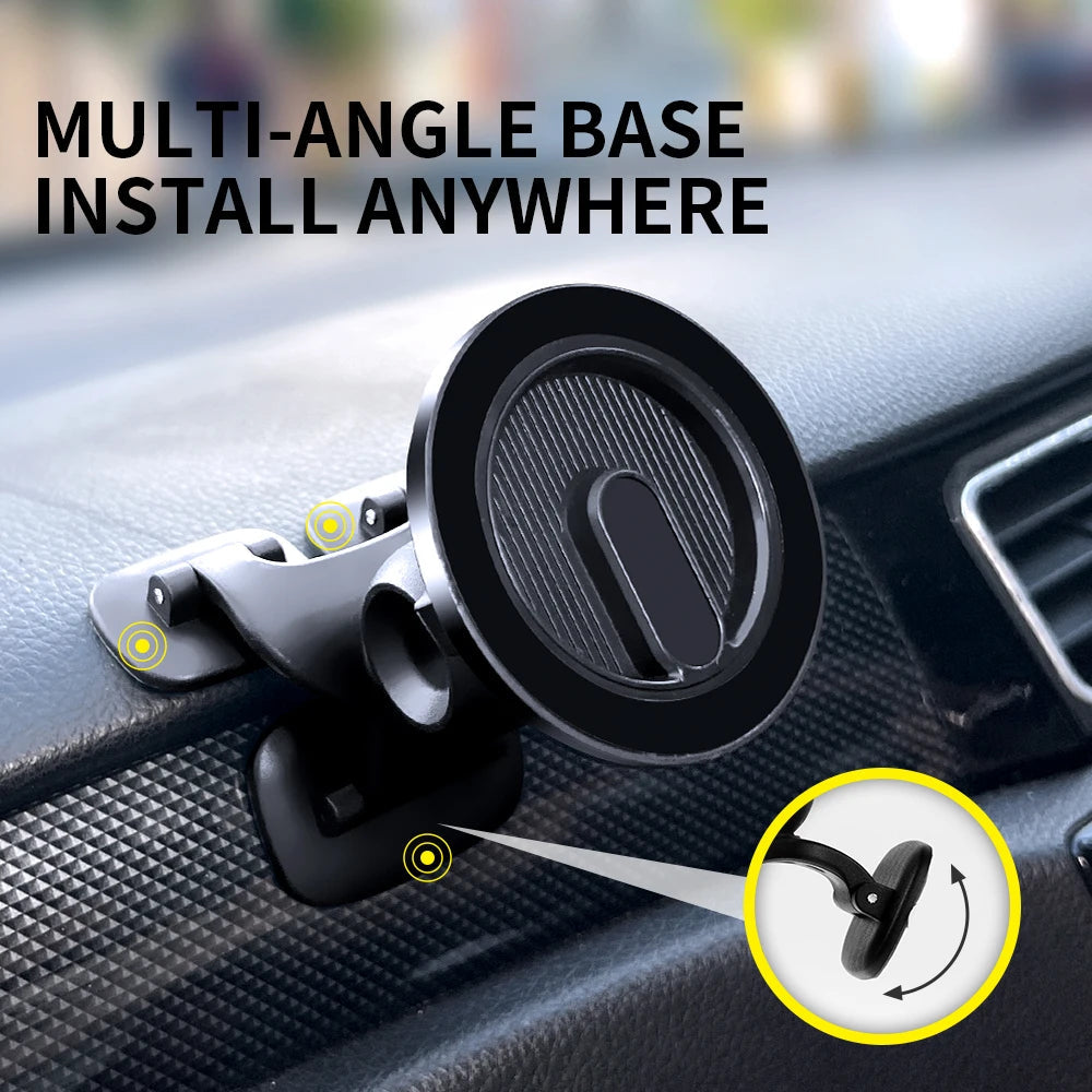Curved Surface Foldable MagSafe Car Phone Mount Premium Navigation Bracket for Vehicle CM World