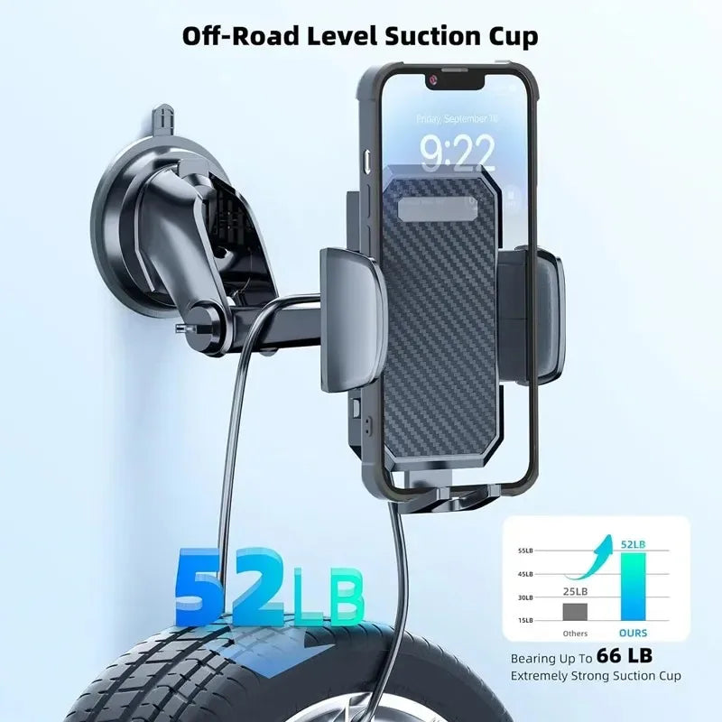Car Phone Holder 360° Windshield Mobile Cell Support Smartphone Universal Mount Stand For iPhone 12 11 7 8 Samsung Huawei CM World