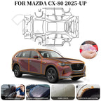 For Mazda CX-80 2025-2026 PPF Car Film 9Mil Pre-Cut Paint Protection Film TPU Invisible Anti-scratch Resistant Vinyl Wrap Film Car Mobile World