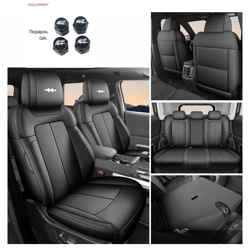 For BYD Leopard 3 Titanium 3 B3 2025 Leather Car Seat Cover Colour Track Style Protector Salon FullSurround Interior Accessories CM World