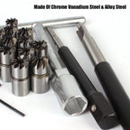 Car Diesel Injector Seat Cutter Set Oil Nozzle Reamer Carbon Remover Clean Kit Auto Repair Tool Automotive Accessories Universal CM World