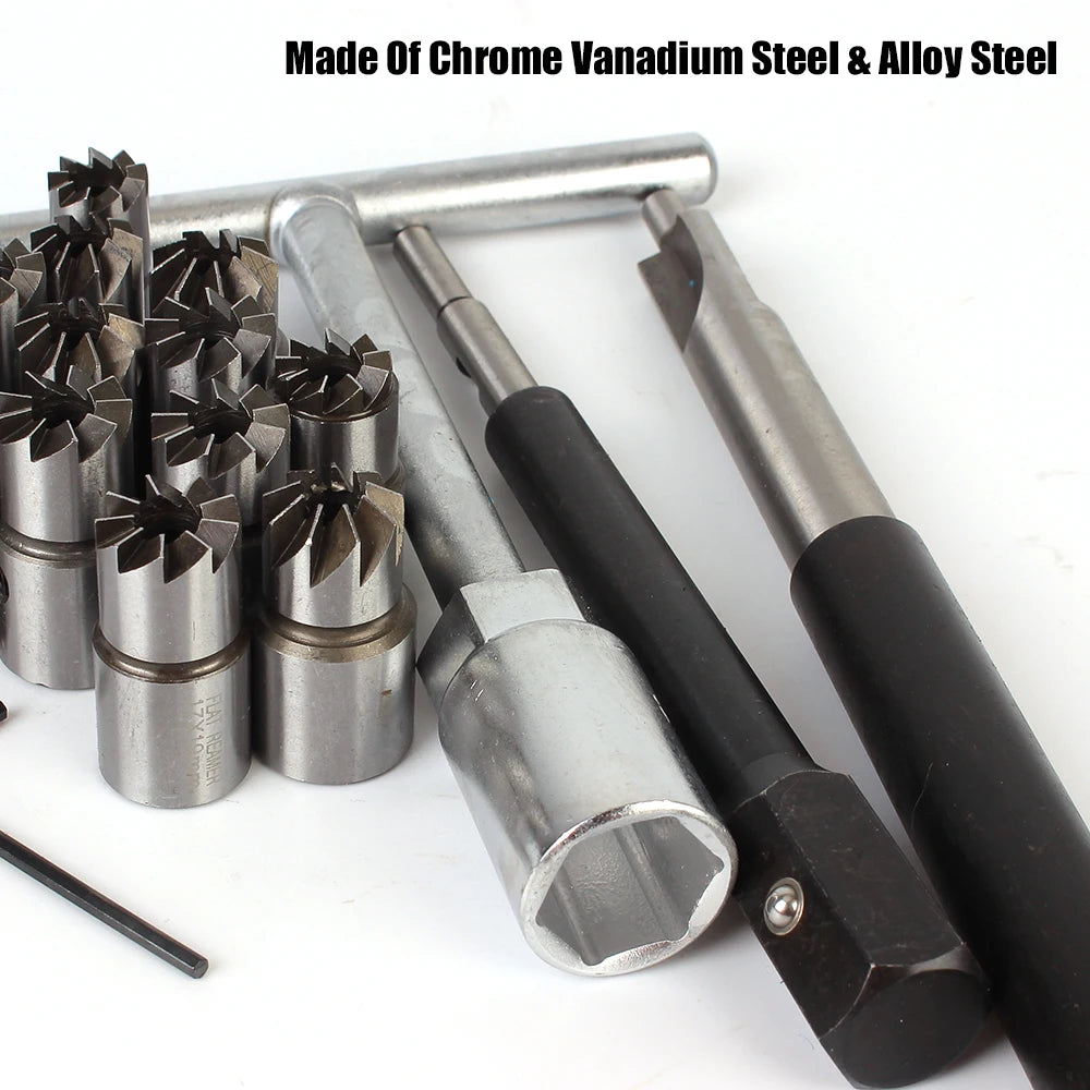 Car Diesel Injector Seat Cutter Set Oil Nozzle Reamer Carbon Remover Clean Kit Auto Repair Tool Automotive Accessories Universal CM World