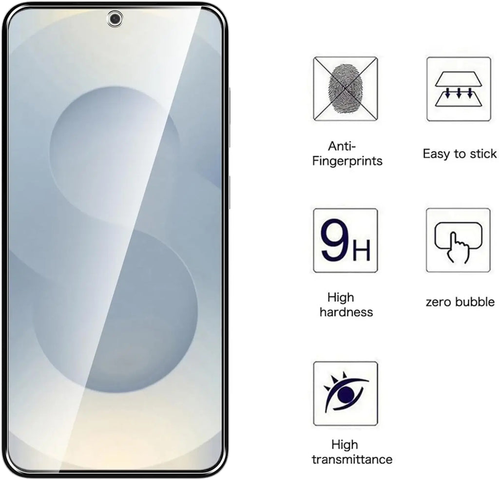 1/4Pcs Tempered Glass Screen Protector for Samsung Galaxy S25FE - Smartphone Protection Suitable for Samsung S25FE Series Car Mobile World