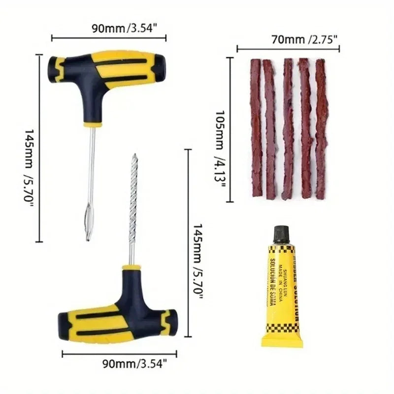 Car Tire Repair Kit Practical Tools Durable Tire Strips Super Glue Included Auto Emergency Repair Kit Optional with/without glue CM World