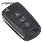 jingyuqin 10pcs Remote Flip Key Shell For KIA K2 K5 For Hyundai ix30 ix35 3 Buttons Car Folding Fob Case With Hold Button FOB CM World