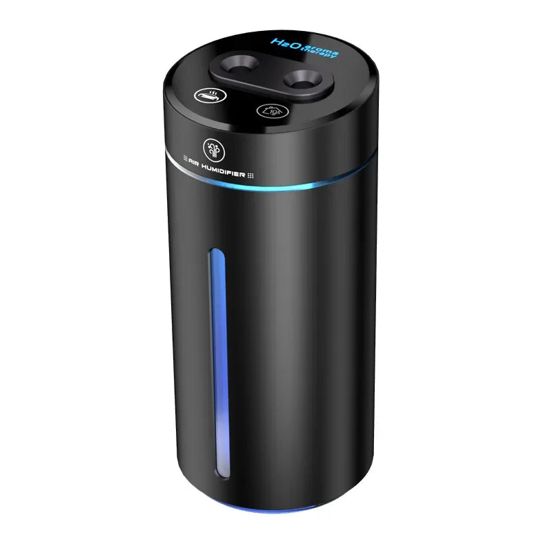 Dual Spray Car Air Humidifier Purifier Aluminium Alloy Essential Oil Diffuser 380ml Air Freshener for Auto Home Accessories CM World