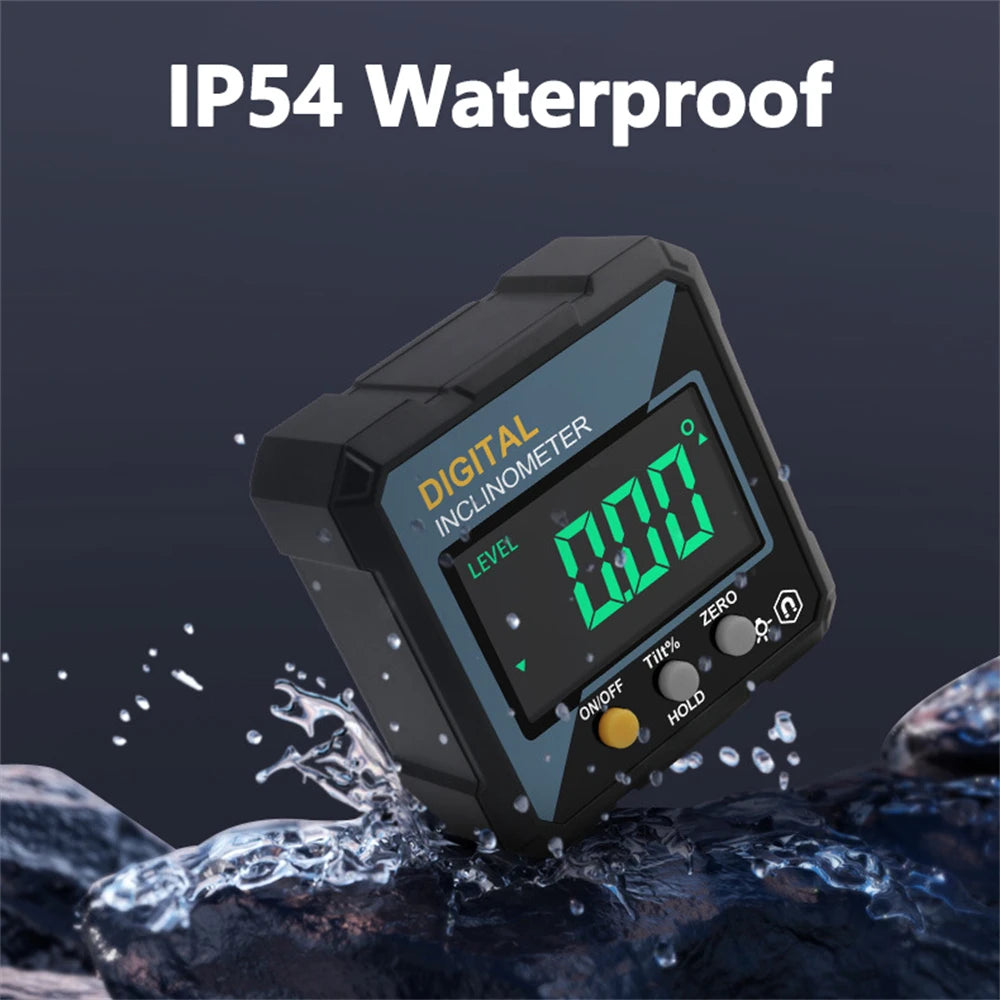 Woodworking Tools 4-sided Magnetic Dual Laser Inclinometer Digital Angle Measuring Instrument with Tilt Measurement Laser Level CM World