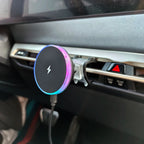 For BMW 5 Series I5 G60 X5 X6 IX 2023 2024 2025 Car Front Air Outlet Phone Magnetic Wireless Charger Holder 15W Accessories Trim CM World