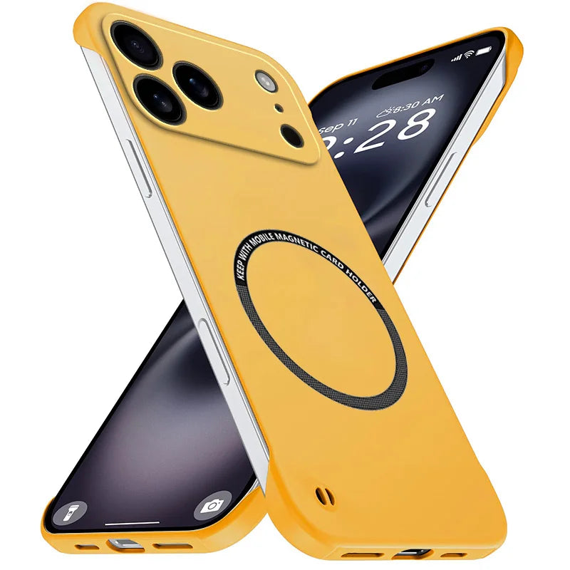 Magnetic Slim for iPhone 17 Pro Max Air Frameless Phone Cases Matte Anti-Scratch Hard PC Cover iPhoneAir 17Pro Shockproof Armor Car Mobile World