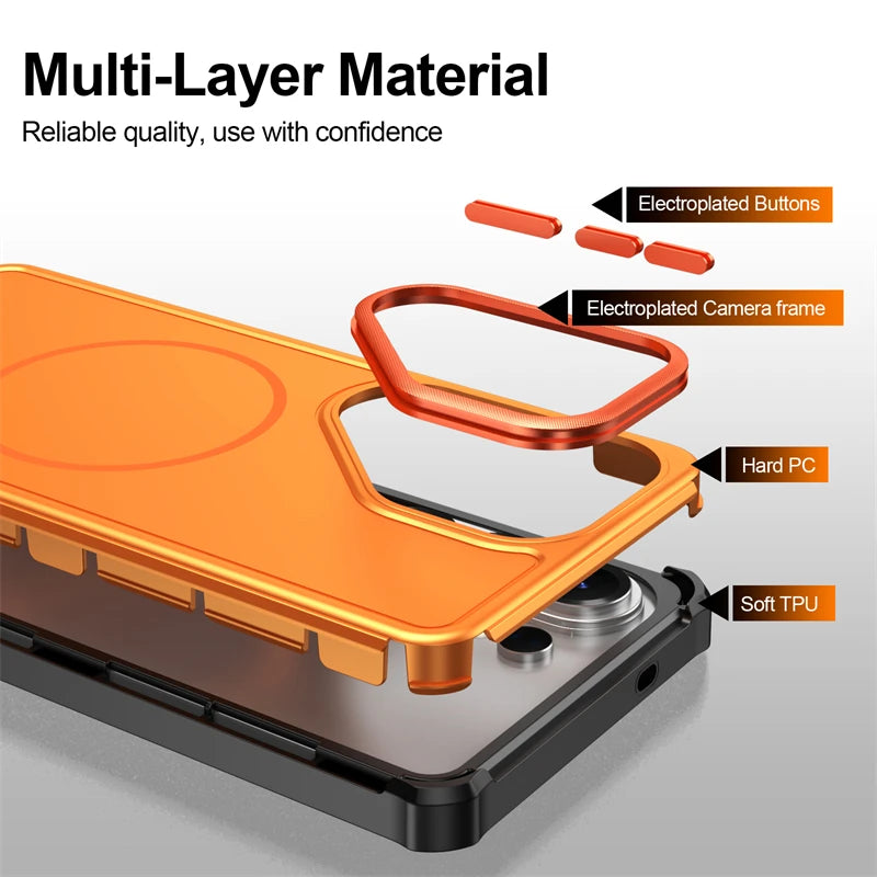 For Magsafe Magnetic Case for Samsung Galaxy S26 S25Edge S24 S23FE S22 Ultra Plus A57 A37 A17 A07 A56 A26 Armor Shockproof Cover