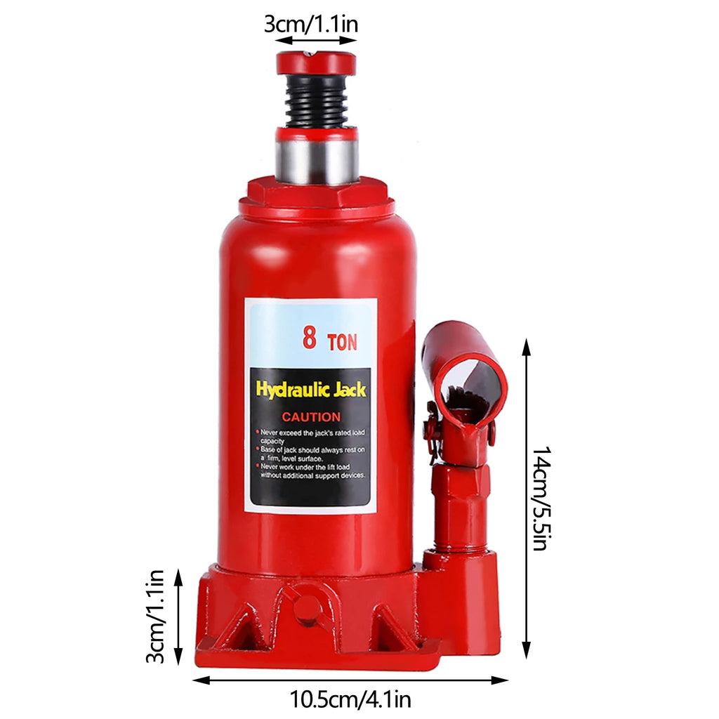 Bottle Jack Hydraulic Jack 8T Portable Hydraulic Bottle Jack Automotive Life for Car Truck  Tractors Vehicle Repair Tool CM World