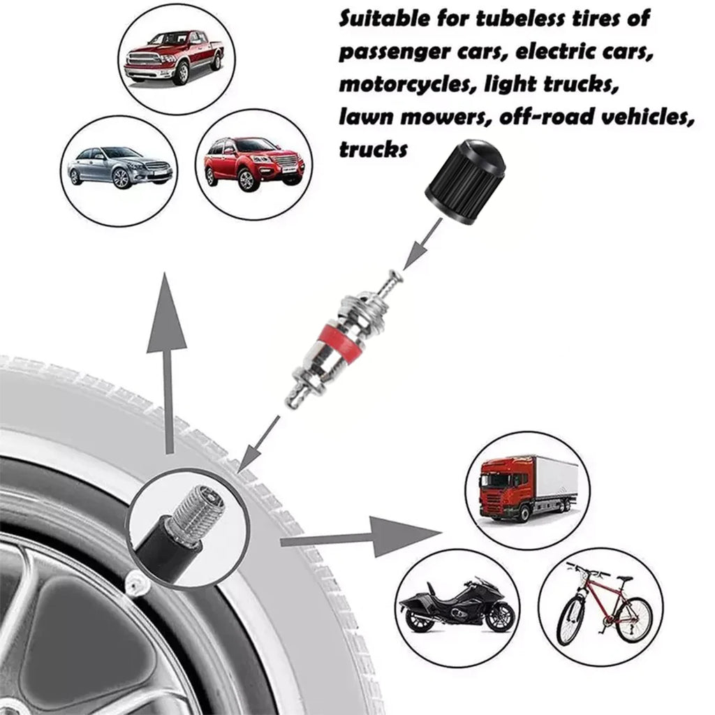 Car Bicycle Slotted Handle Tire Valve Stem Core Remover Screwdriver Tire Repair Install Tool Kit Auto Motorcycle Accessories CM World