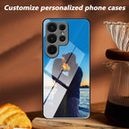 Custom Photo Mirror Glass Phone Case for Samsung Galaxy S26/S25 Ultra/FE/Plus/EDGE Car Mobile World