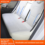 Car Seat Mats For Tesla Model Y Juniper 2025 Breathable All Season Back Seat Pad Protector Covers Nappaleather Cushion Accessori CM World