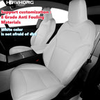 Car Seat Cover For Tesla Model 3 2024-2026 Highland RWD RWA Standard Nappa Leather or 8 Grade Anti Fouling Interior Accessories Car Mobile World