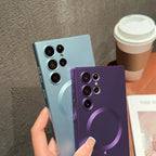 Soft Shockproof Magnetic Case For Magsafe Samsung Galaxy S26 Ultra S25 S24 S22 S21 Plus S20 FE Edge With Lens Protector Cover