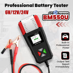 Car Battery Tester BM550U 6V/12V/24V 100-2000CCA 1.8" HD Screen Automotive Digital Battery Voltage Tester with Built-in Printer