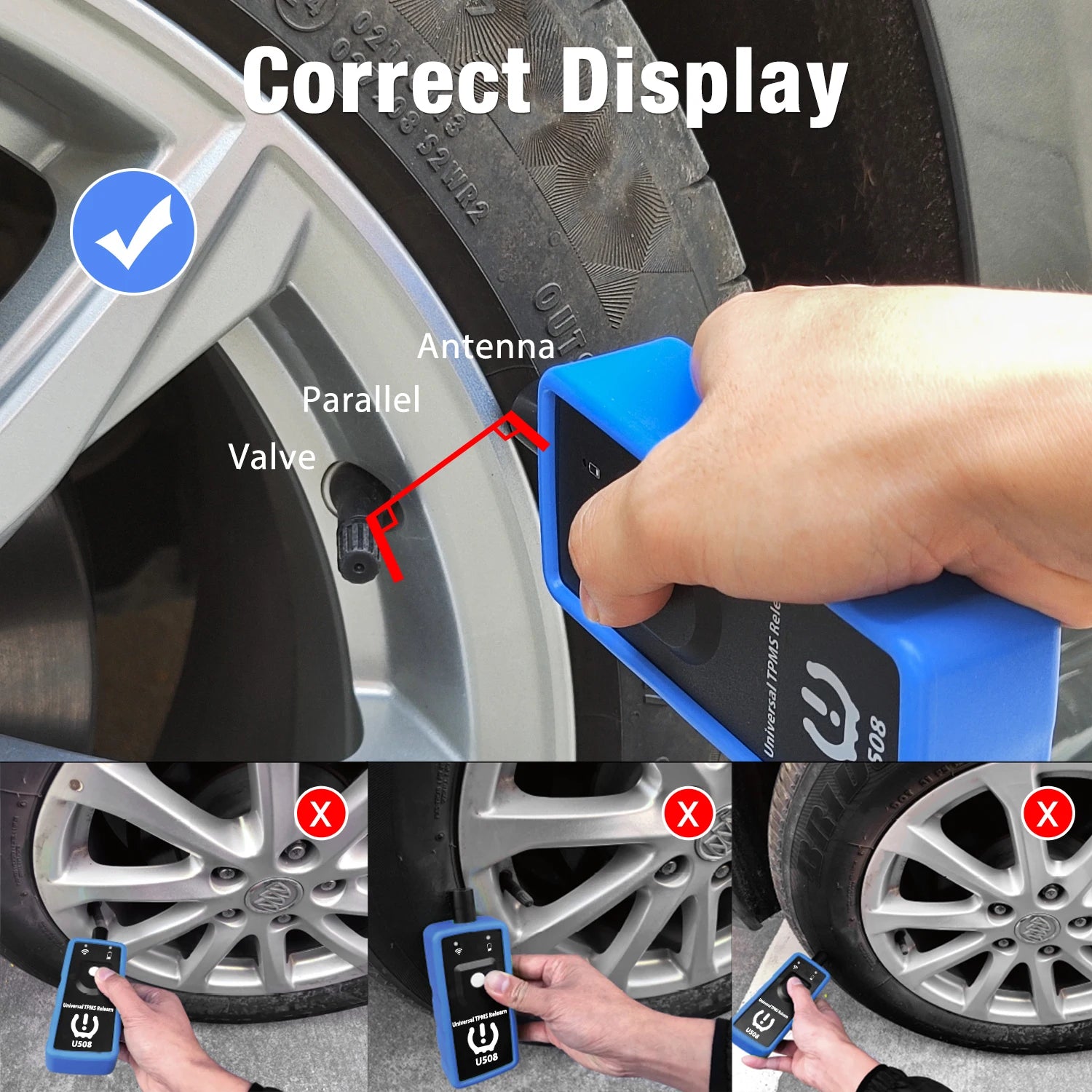 Universal Car TPMS Reset Tool Auto Tire Pressure Monitor Sensor System Relearn Tool U508 for Ford Opel BMW Jeep GMC Chevrolet CM World