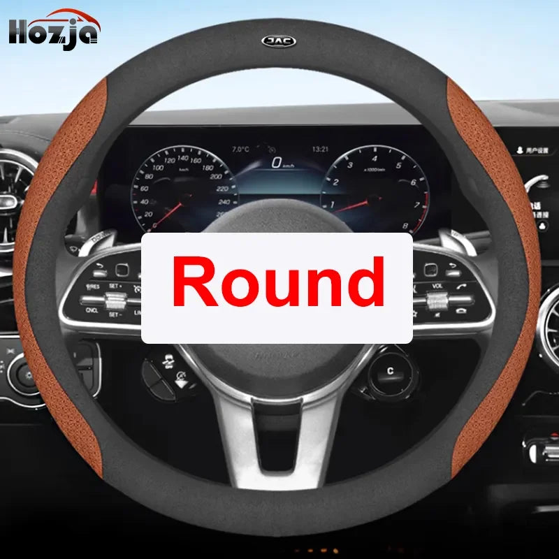 Car Steering Wheel Cover for JAC 2 4 8 J7 J8 JS2 JS8 JS4 JS6 T8 T9 Sunray 2024 2025 Accessories