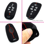 For Hyundai Silicone Car Remote Key Fob Case Cover Shell Santa Fe Palisade Tucson Nexo Sonata 2023 7 Buttons CM World
