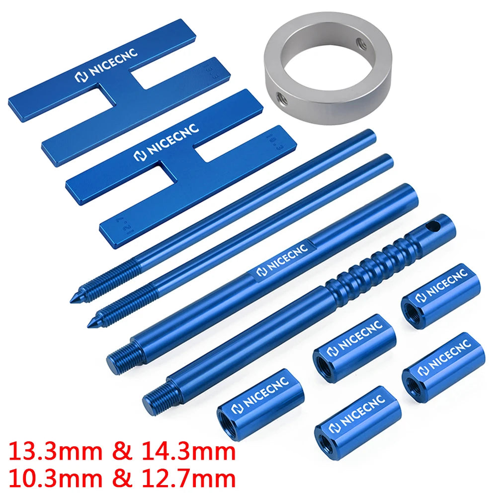 NICECNC Motorcycle Double Ended Fork Cartridge Damper Rod Holding Plate Tool for 13.3/14.3mm Cartridge Rod for KTM Honda Yamaha CM World