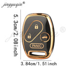 jingyuqin TPU Car Key Remote Fob Case Cover Keychain for Honda FIT CRV CRZ CIVIC Insight Ridgeline HRV Jazz ACCORD Pilot City CM World
