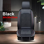 Universal Car Seat Covers Breathable Summer Cooling PU Leather Auto Front Seat Cushion Protector Beads Bamboo Seat Covers Car Mobile World