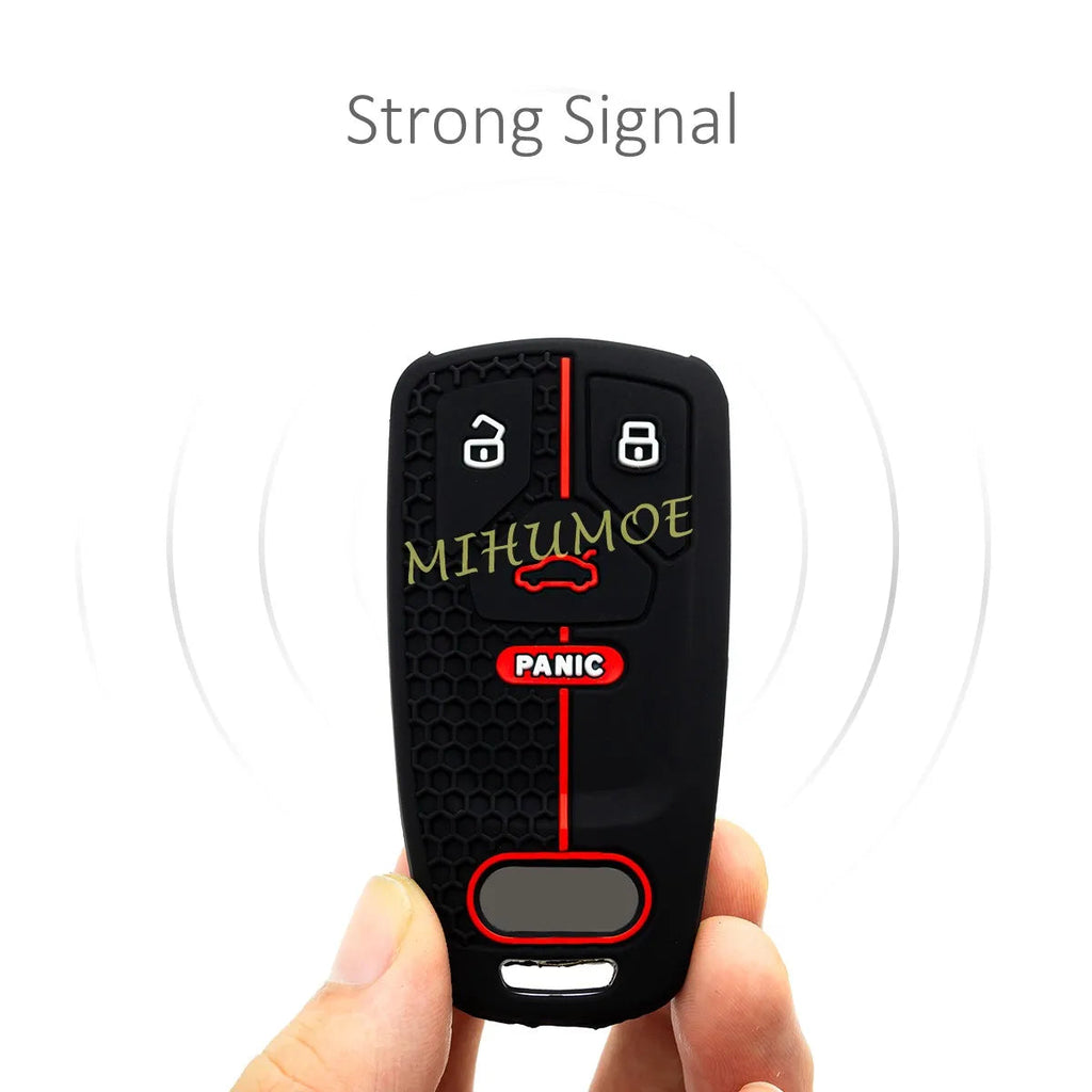 Remote 4 Buttons Key Case Keychain Shell Fob For Audi Q5 Q7 TT A4 B9 A5 S4 S5 SQ5 TT 2021 2022 2023 Silicone Key Holder Cover CM World