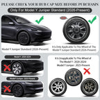 TSLLUG 4PCS 18 Inch 44th Hubcap for Tesla Model Y Juniper Standard 2026 Replacement Automobile Hubcap Full Rim Cover Accessories