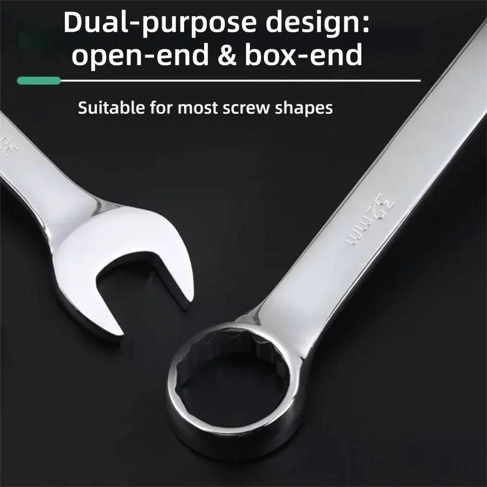Hand Tool 6-32mm Combination Wrench Chrome Vanadium Steel Metric Open-ended Spanner Opened Ring Repair Wrench Home Use
