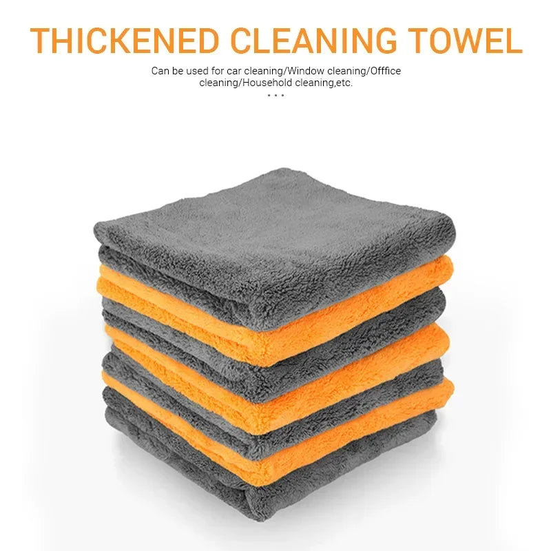 New 1/2/6/9 Packs 300GSM Car Thicken Cleaning Cloth Professional Cleaning Car Wiping Microfiber Towel Car Wash Rag 40x40cm