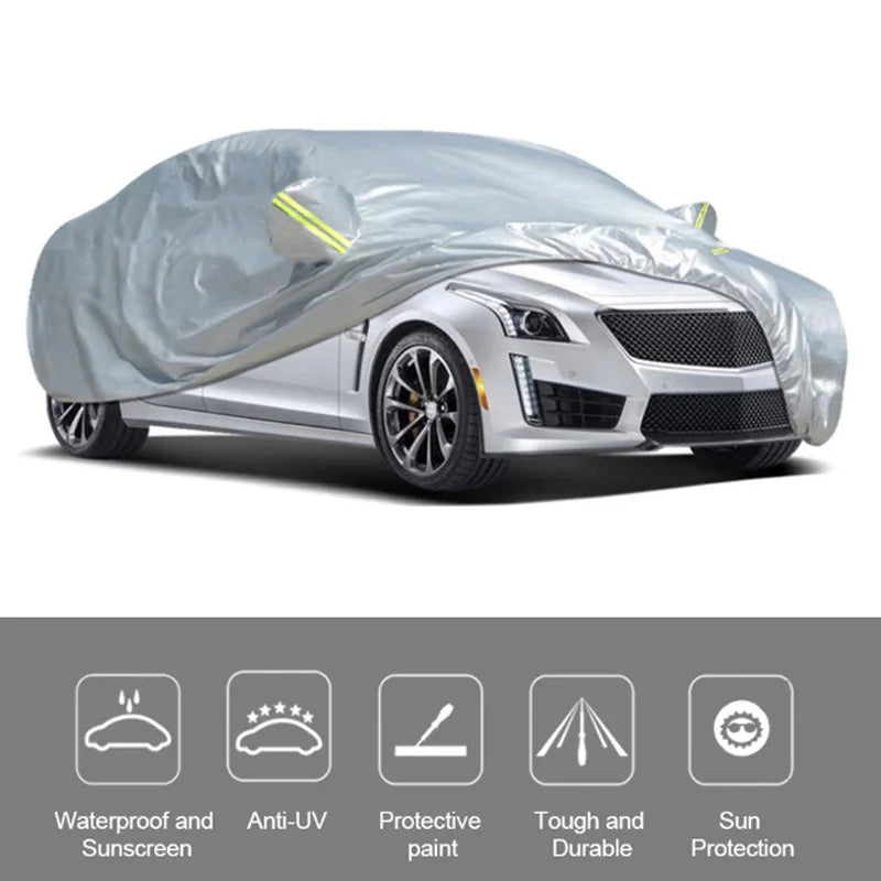 1pcs Car Cover Outdoor Protection Full  Cover Anti-deciduous bird droppings Sunshade Dustproof Protection Cover auto parts CM World