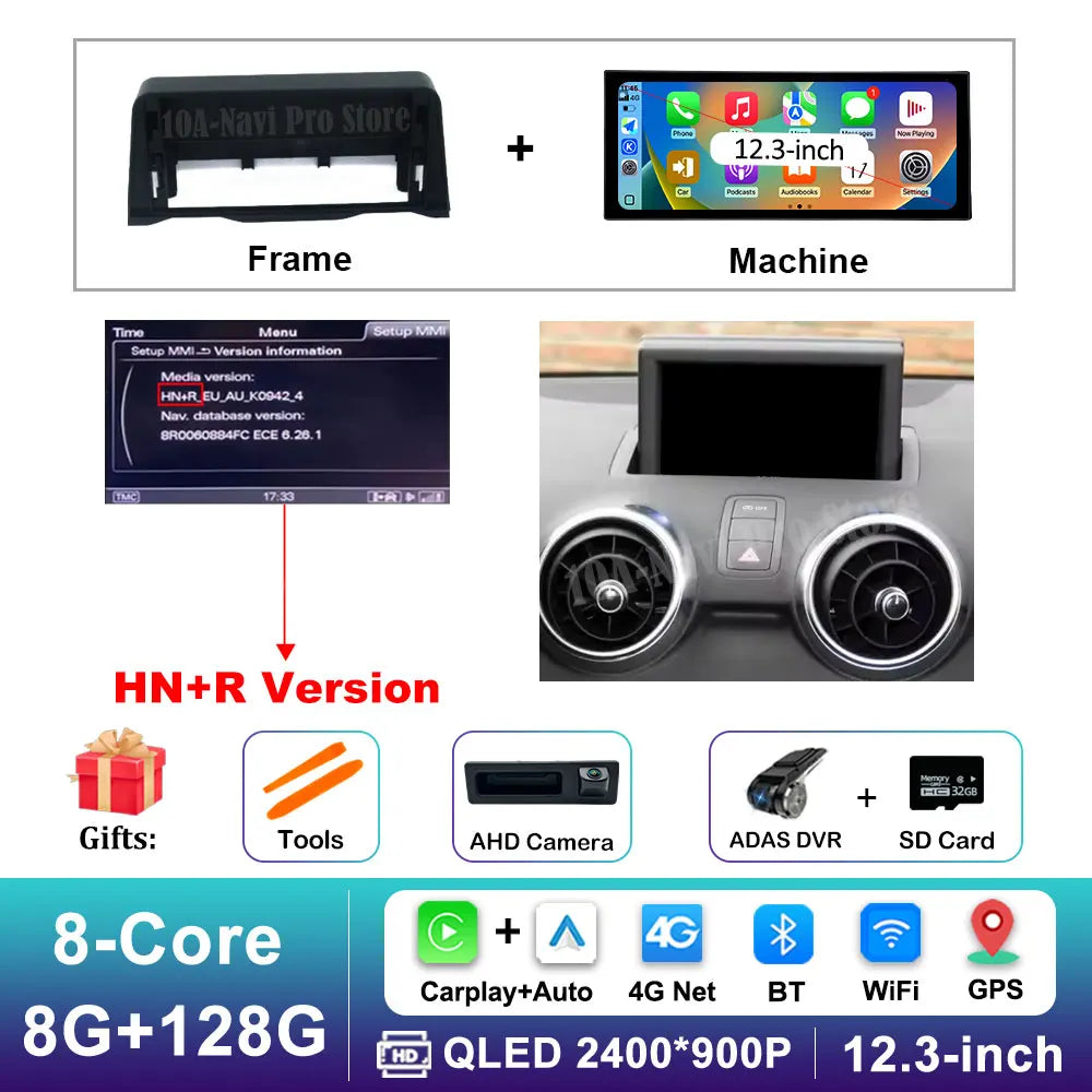 Car Video Multimedia player Stereo for Audi A1 2013 - 2018 Android 16 Wireless Carplay WiFi Auto Accessories GPS Navigation BT CM World