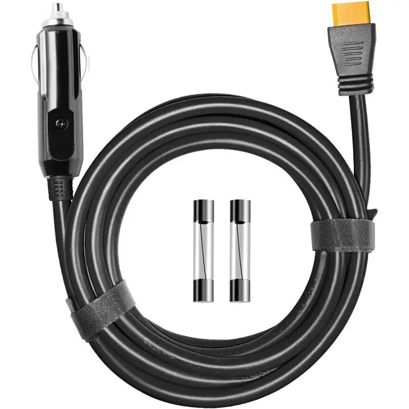 XT60 Car Charging Cable( 10FT) 12V/24V Power Supply Adapter Connector For Anker SOLIX C300/C1000/F2000, Ecoflow Delta 2