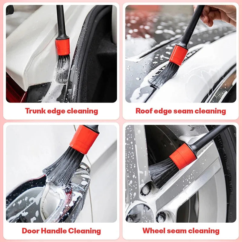 1/5pcs Car Cleaning Brush Kit Detailing Brushes Set For Car Cleaning Wash Tool interior Dashboard Air Outlet Wheel Rim Brush