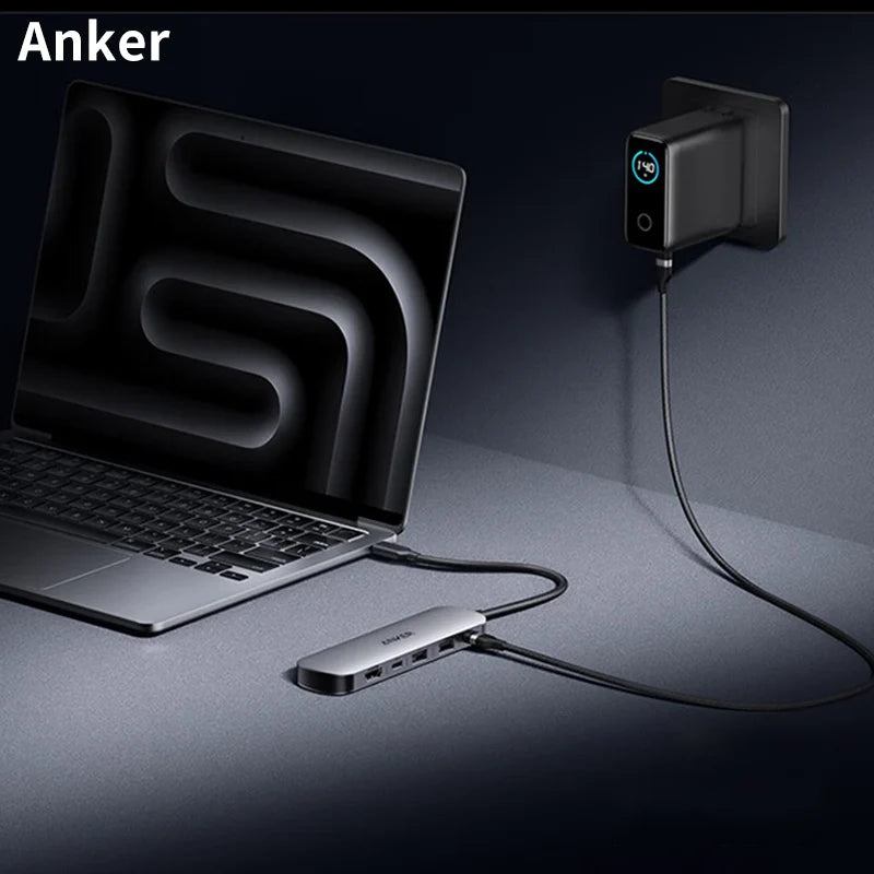 Anker A83D2 7-in-1 USB-C Docking Station Dual 4K HDMI Multiport Adapter PD Charging Hub For MacBook Pro Laptop