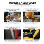 AUTOYOUTH Brand Embroidery Car Seat Covers Set Universal Fit Most Cars Covers with Tire Track Detail Styling Car Seat Protector Car Mobile World