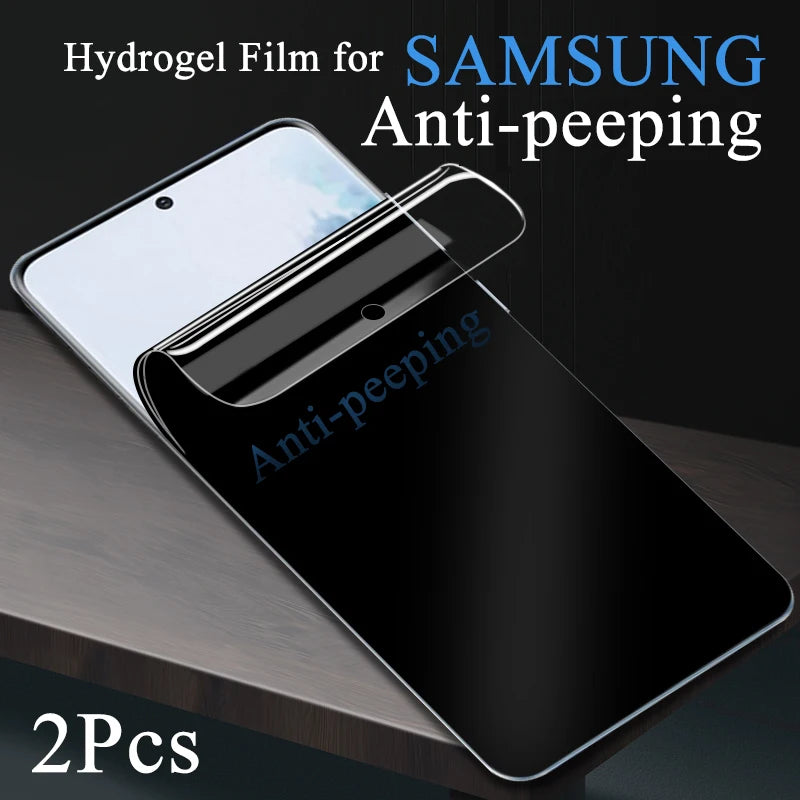 S23Ultra S22+ S21FE Privacy Screen Protector For Samsung Note 20Ultra S20FE S21+ Soft Anti-peeping Hydrogel Film Galaxy S10 9 10 Car Mobile World