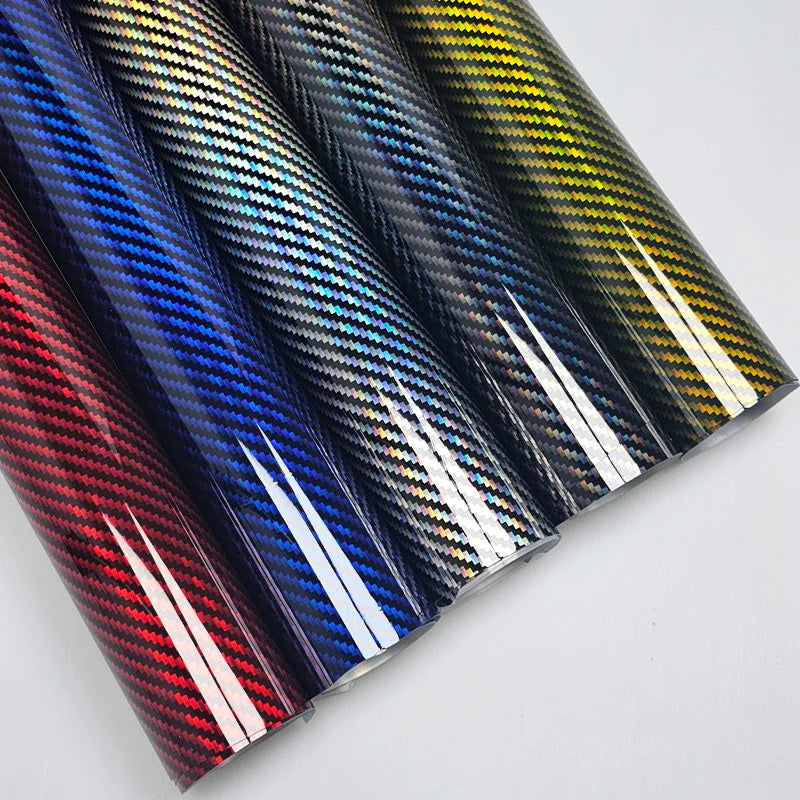 High Gloss Colorful Laser Rainbow Blue Wrap Vinyl Car Body Films Exterior Car Stickers Decals for Vehicle Film Wrapping Adhesive