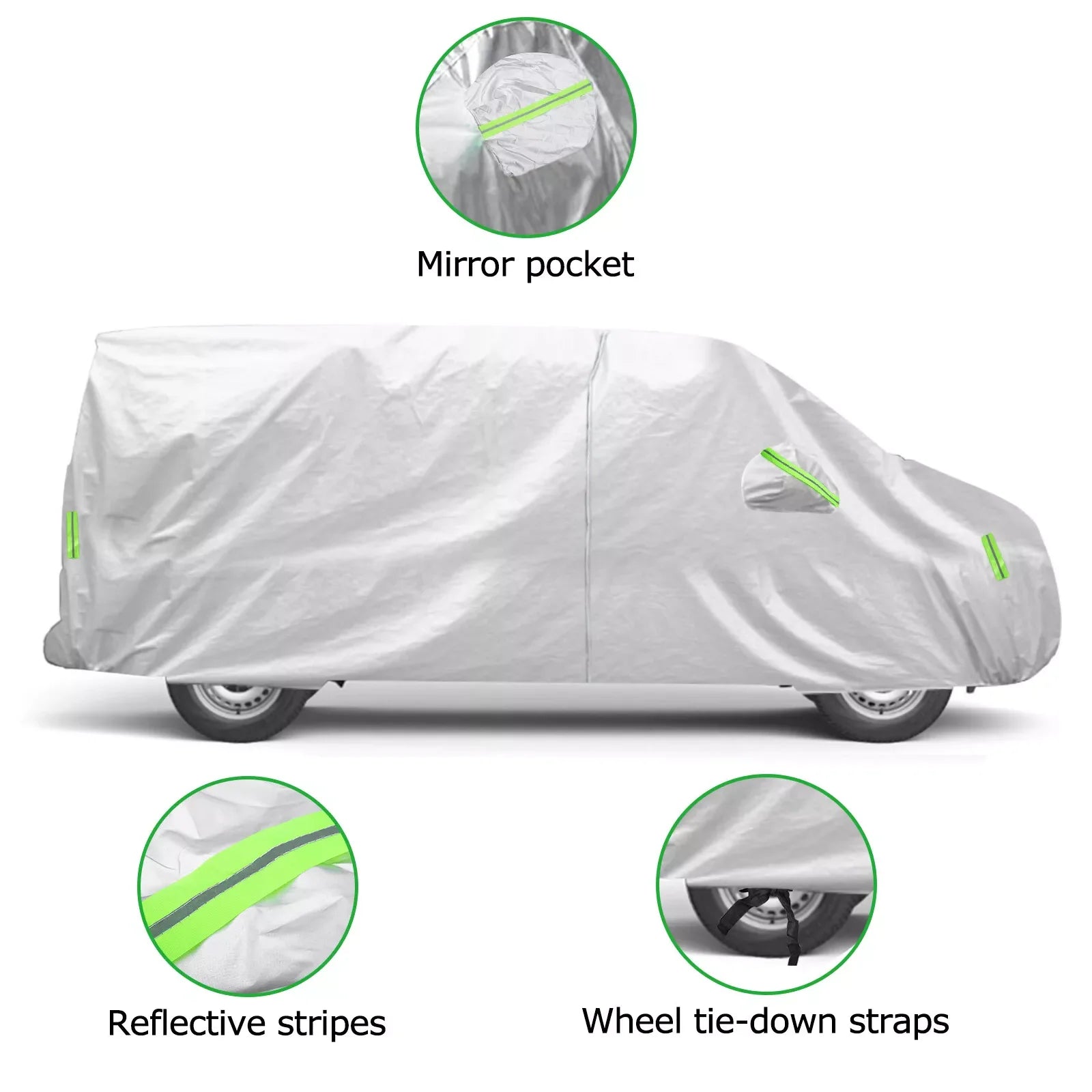 Cover For VW Transporter T3 T4 T5 T6 Full Car Cover Outdoor Waterproof Sun Rain Snow Dust Resistant Protection UV Car Case Cover Car Mobile World