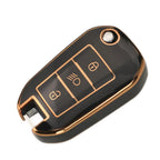 Jingyuqin 3BTN Soft TPU Car Key Case For Peugeot 208 308 408 508 2008 3008 4008 5008 For Citroen C3 C4 CACTUS C6 C8 Accessories CM World